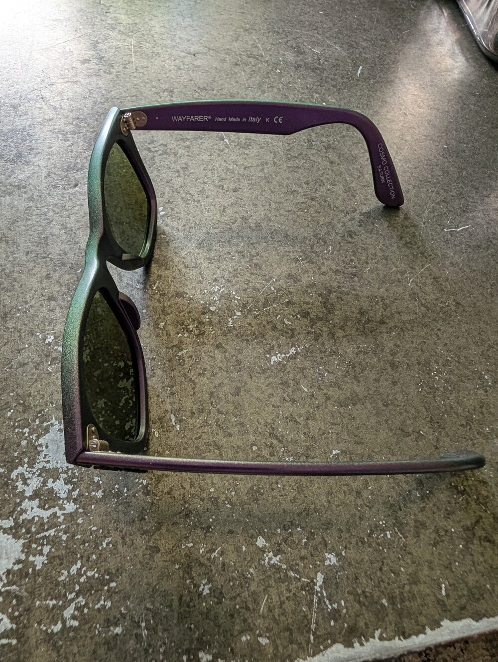 Ray-Ban Cosmo Collection Saturn Purple Sunglasses Blue Mirrored Lenses Case - Picture 4 of 5